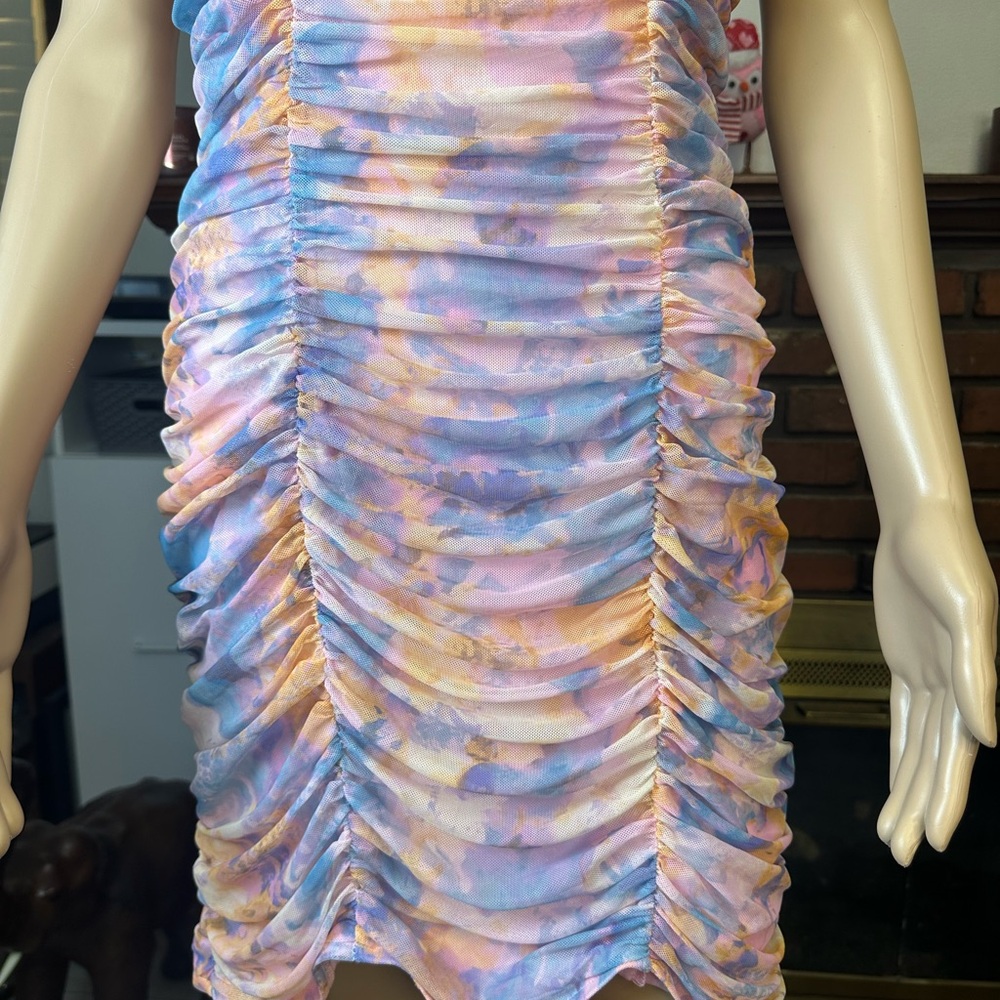 BCBGeneration Multicolor Ruched Mini Dress - Picture 2 of 6